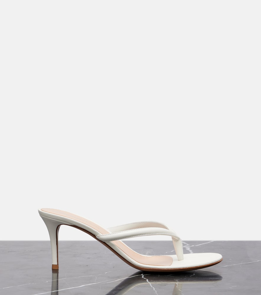Gianvito Rossi Calypso 70 leather thong sandals (White) - Heeled Sandals