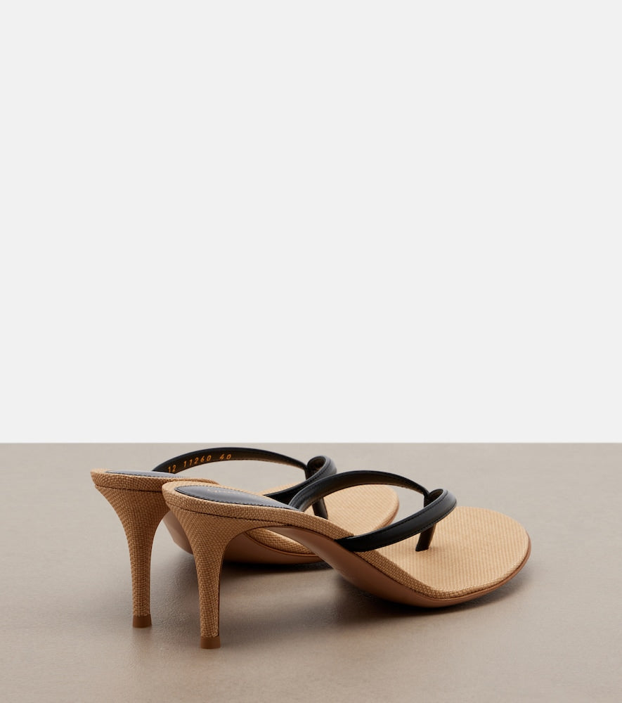 Black Gianvito Rossi Calypso leather thong sandals - Heeled Sandals