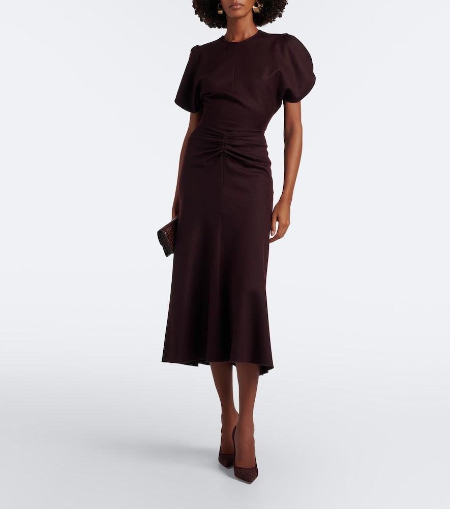 Gianvito Rossi Claudia suede-trimmed lace pumps in Burgundy - High-Heel Pumps