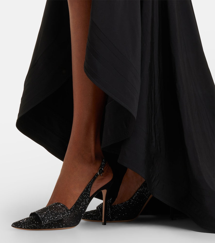 Black Gianvito Rossi Crystal embellished slingback pumps - High-Heel Pumps