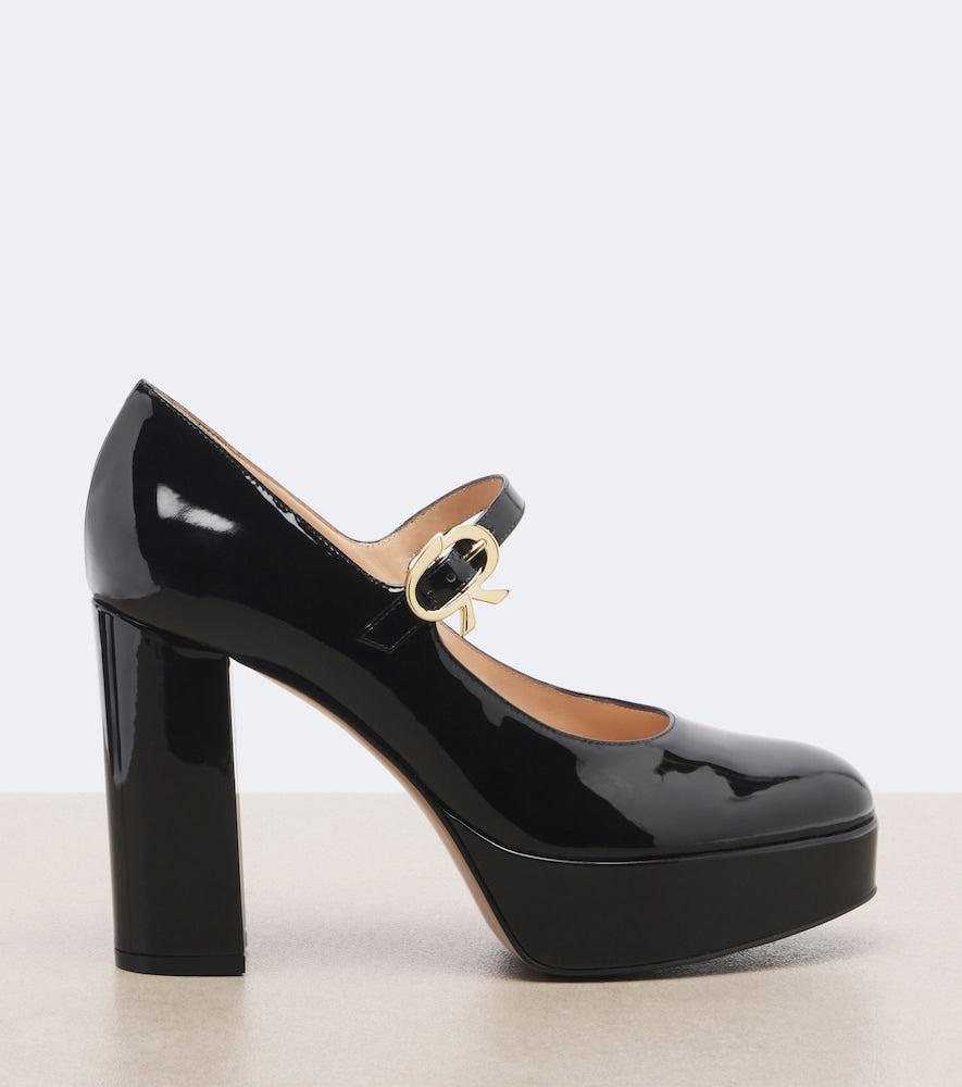 Gianvito Rossi Doris patent leather Mary Jane platform pumps - Black High-Heel Pumps