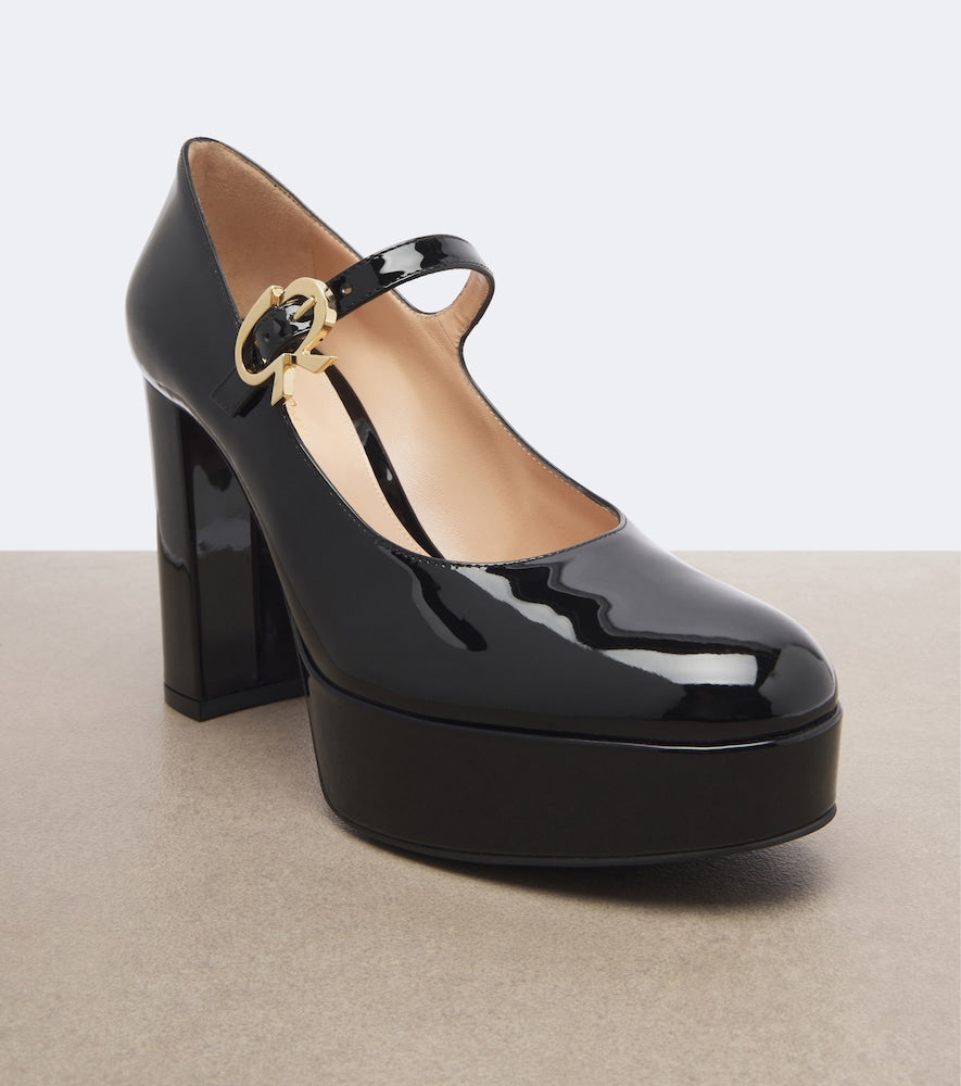 Gianvito Rossi Doris patent leather Mary Jane platform pumps - Black High-Heel Pumps