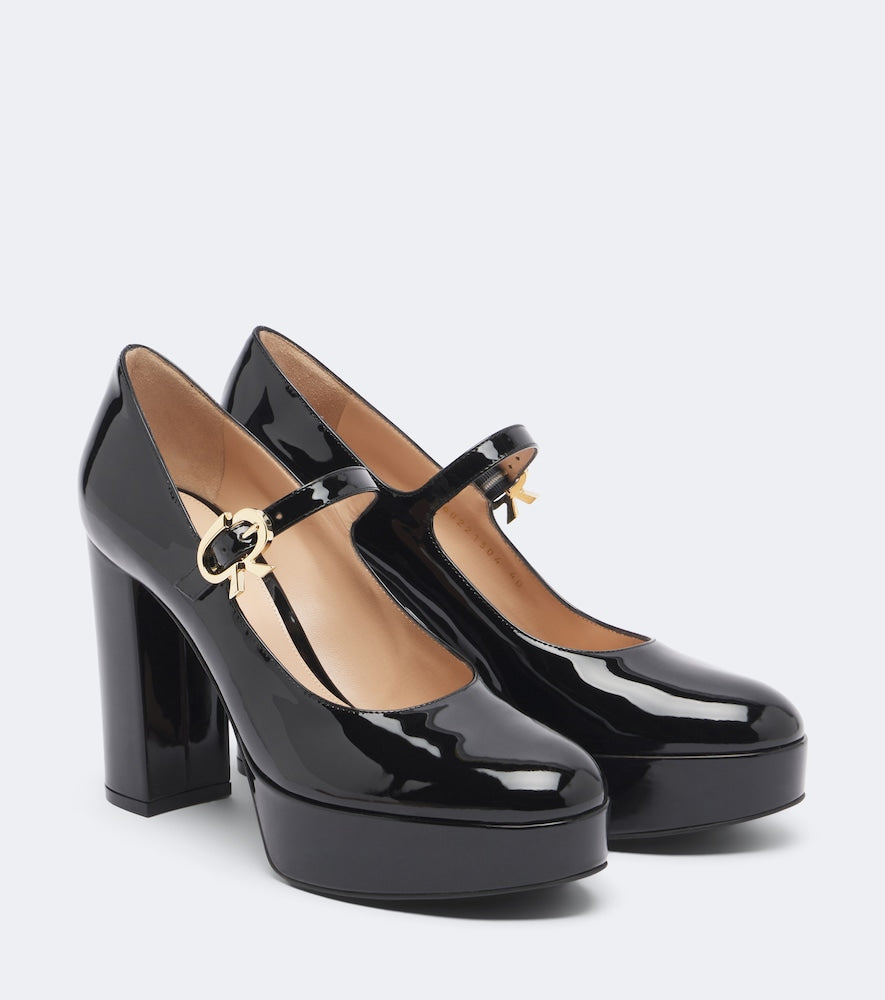 Gianvito Rossi Doris patent leather Mary Jane platform pumps - Black High-Heel Pumps