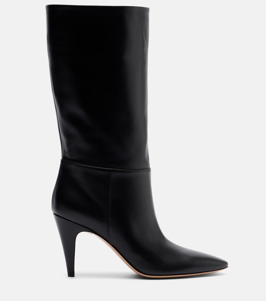 Black Gianvito Rossi Elise 85 leather mid-calf boots - High Heels