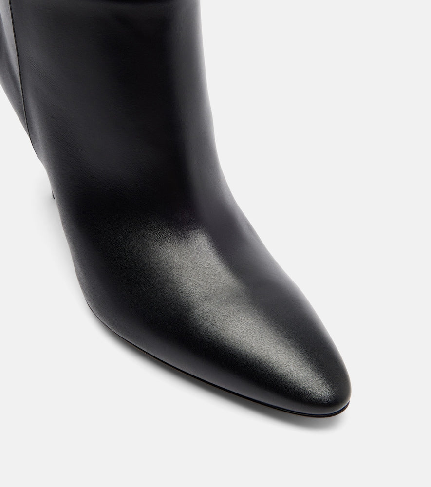 Black Gianvito Rossi Elise 85 leather mid-calf boots - High Heels
