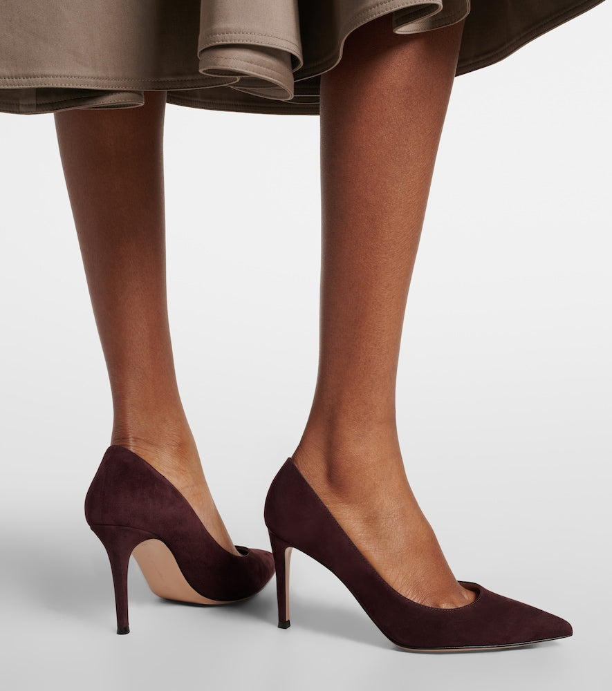 Gianvito Rossi Gianvito suede pumps - Brown Mid Heel Pumps