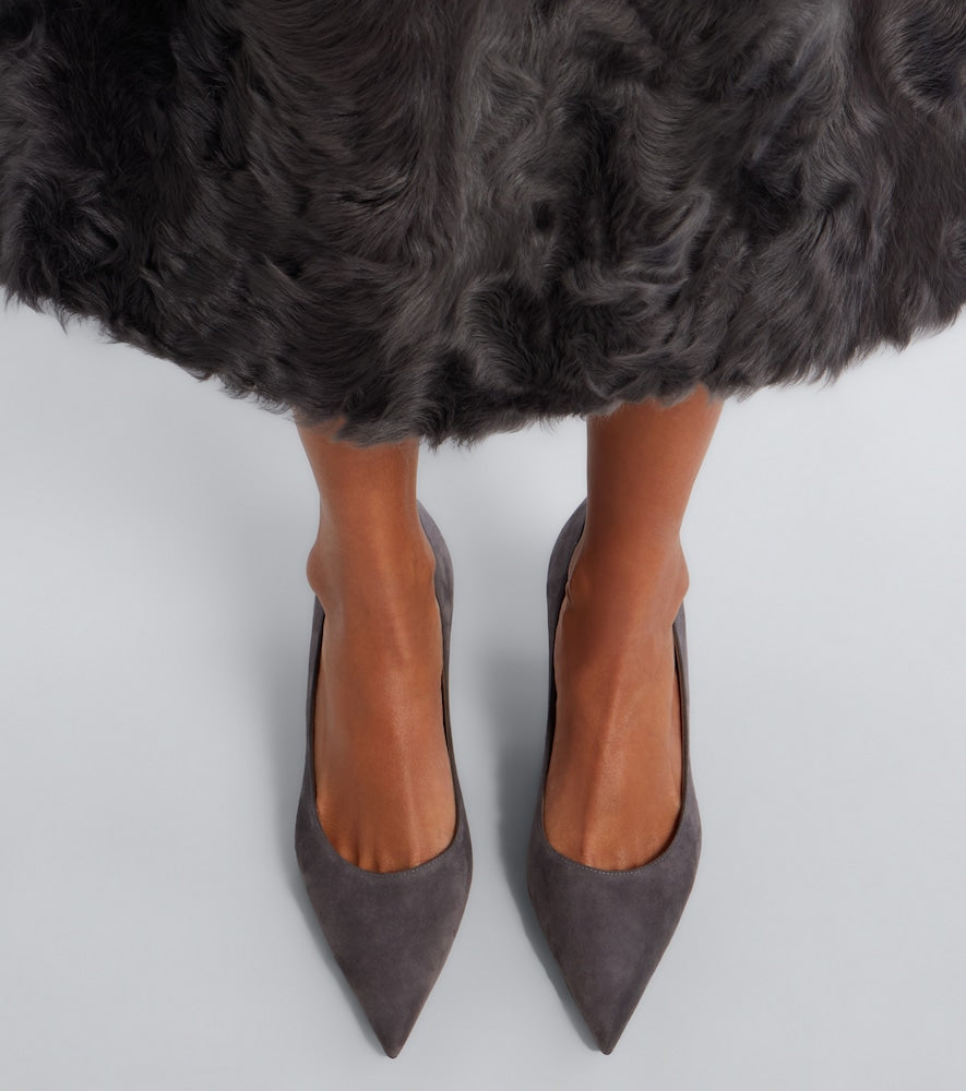 Grey Gianvito Rossi Gianvito suede pumps - Mid Heel Pumps