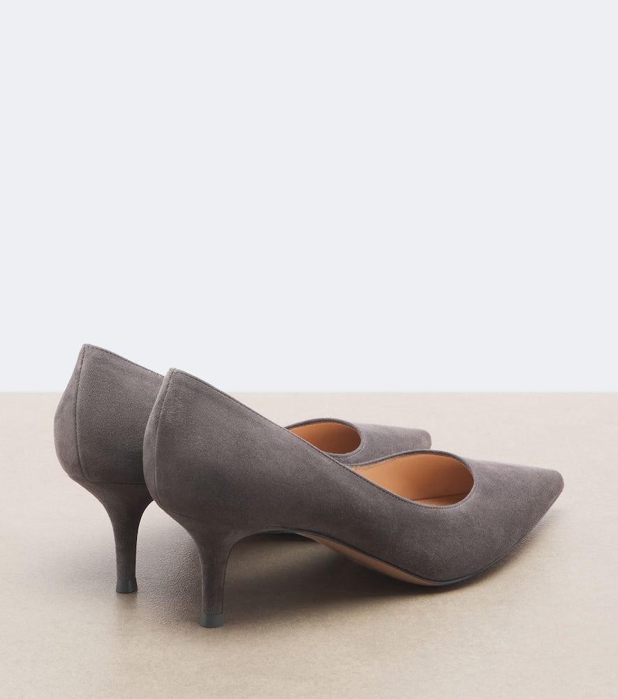Grey Gianvito Rossi Gianvito suede pumps - Mid Heel Pumps