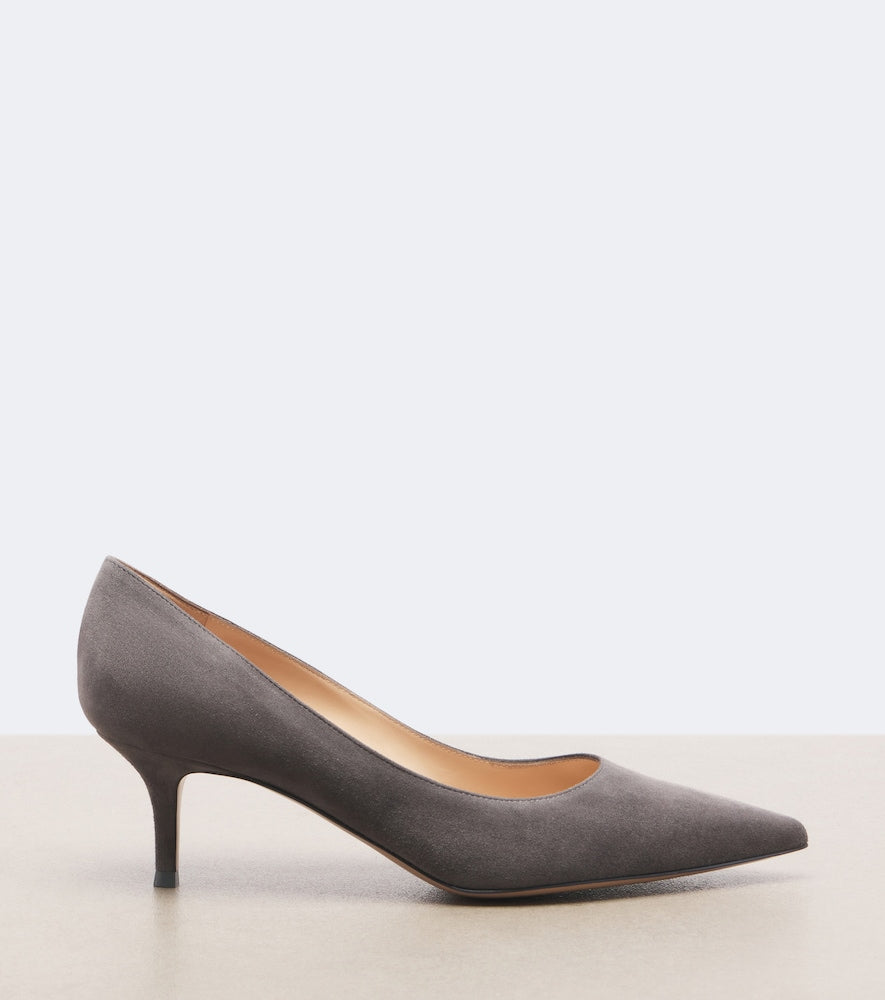 Grey Gianvito Rossi Gianvito suede pumps - Mid Heel Pumps