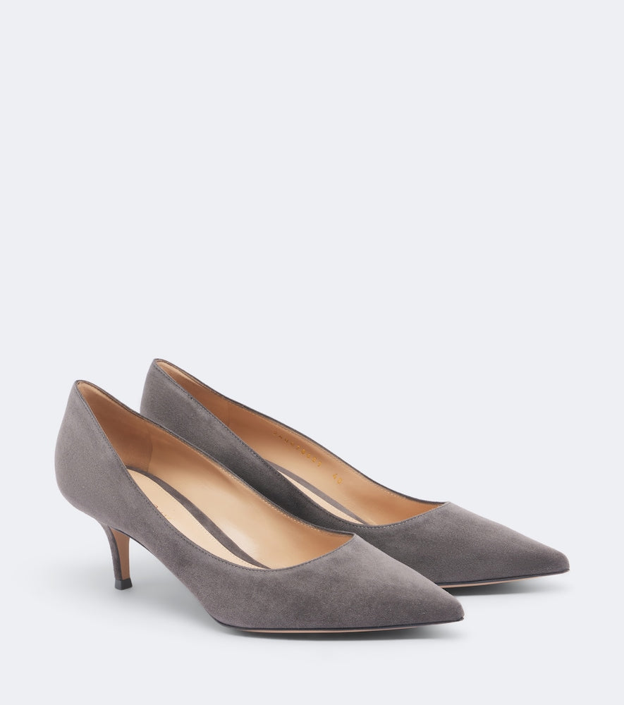 Grey Gianvito Rossi Gianvito suede pumps - Mid Heel Pumps