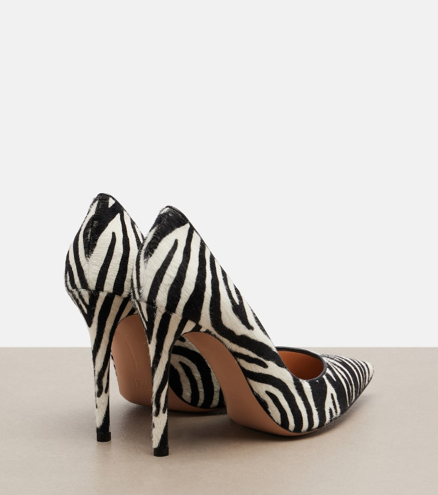 Gianvito Rossi Gianvito zebra-print calf hair pumps in Black - High-Heel Pumps