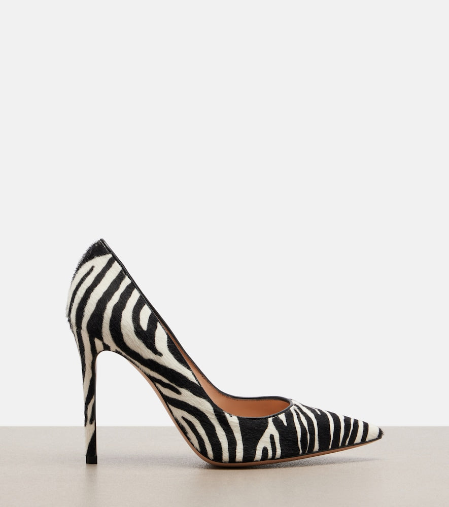 Gianvito Rossi Gianvito zebra-print calf hair pumps in Black - High-Heel Pumps