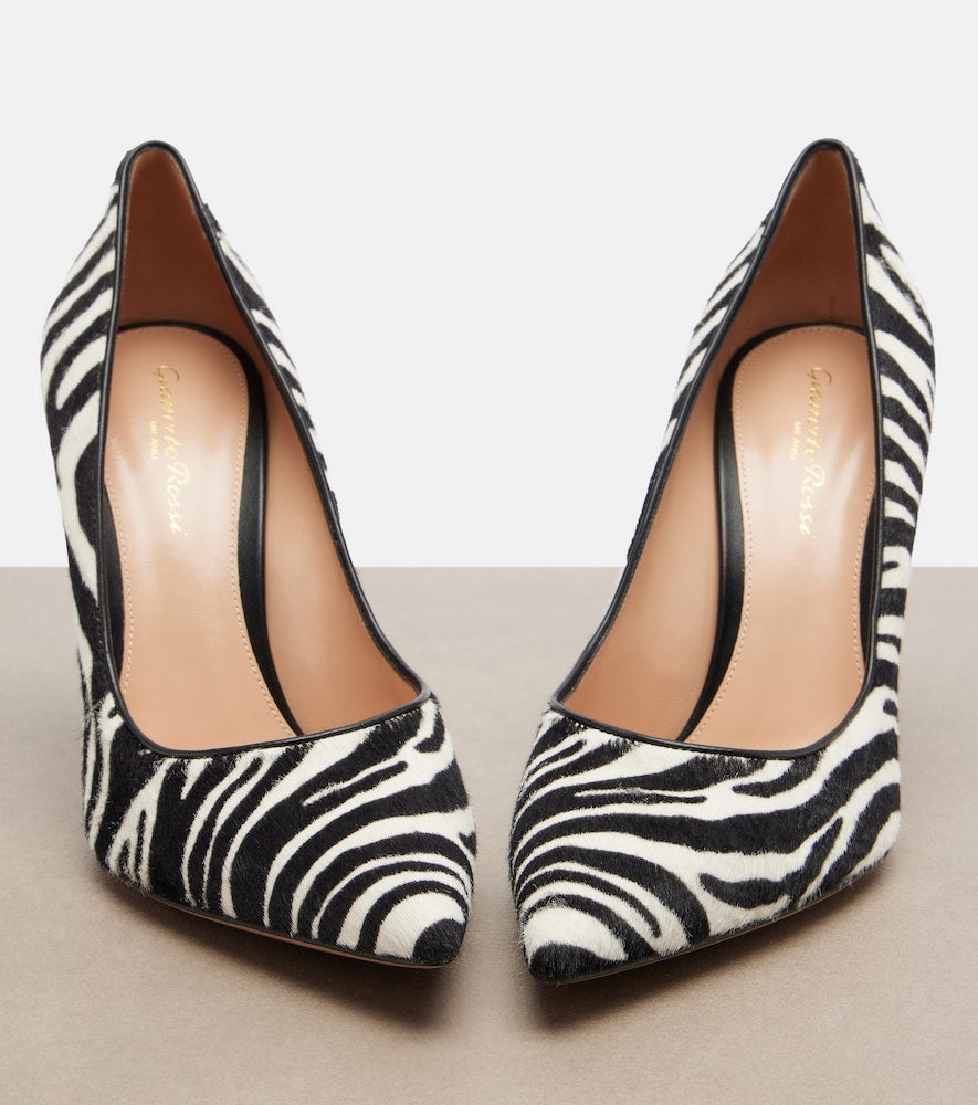 Gianvito Rossi Gianvito zebra-print calf hair pumps in Black - High-Heel Pumps