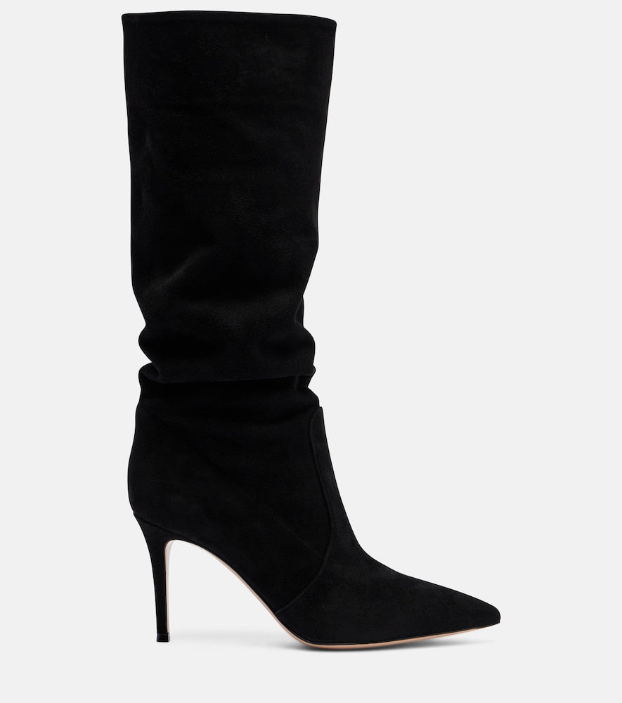 Gianvito Rossi Hansen 85 suede knee-high boots in Black - Mid Heel Boots