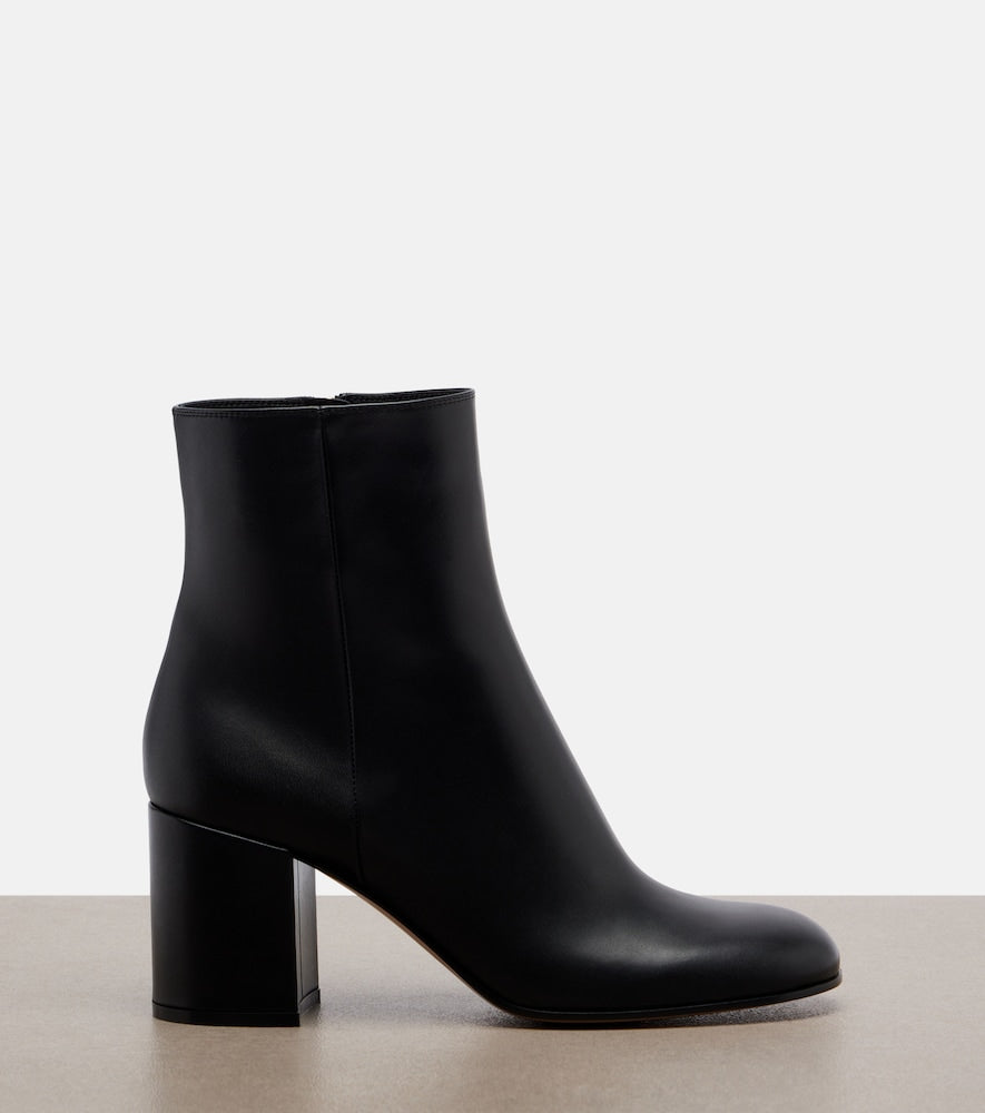 Black Gianvito Rossi Joelle leather ankle boots - Mid Heels