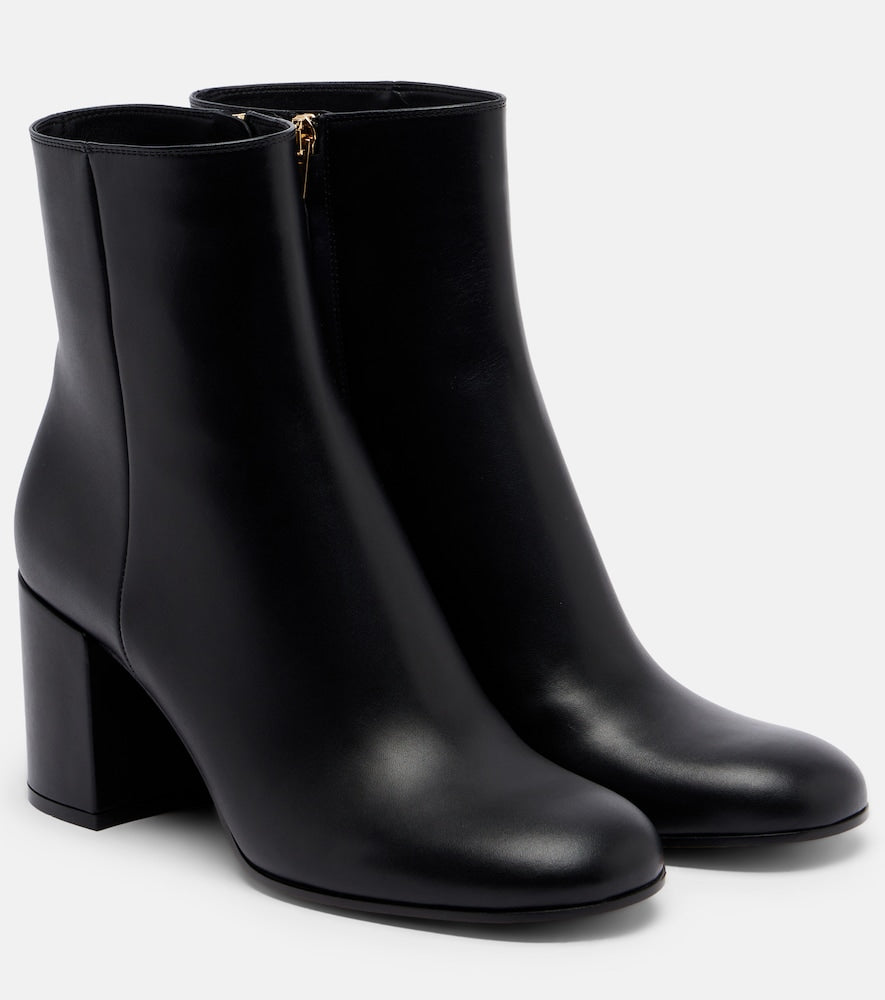 Black Gianvito Rossi Joelle leather ankle boots - Mid Heels