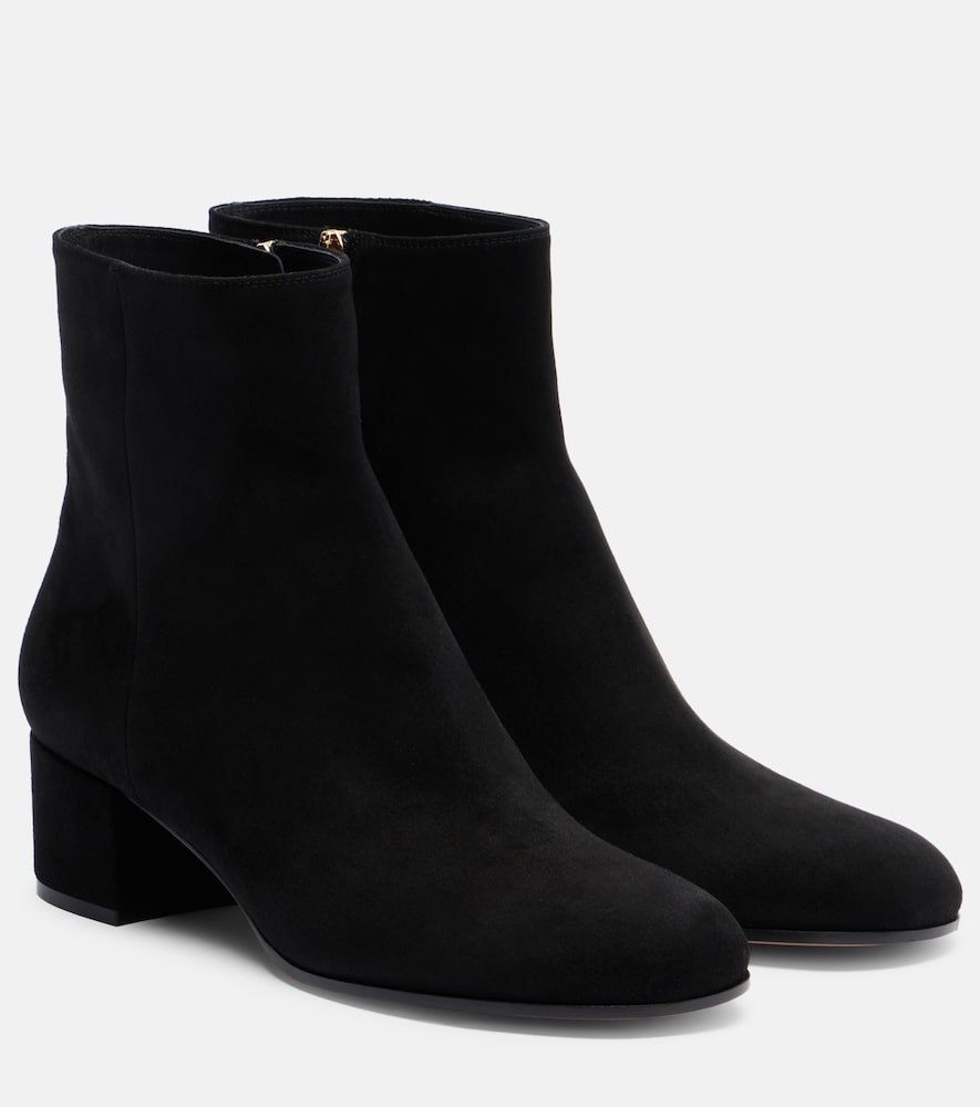 Gianvito Rossi Joelle suede ankle boots (Black) - Mid Heel Boots