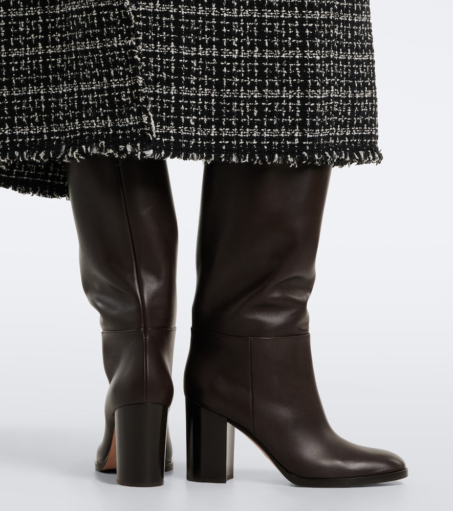 Gianvito Rossi Leather over-the-knee boots (Brown) - Over-The-Knee Boots