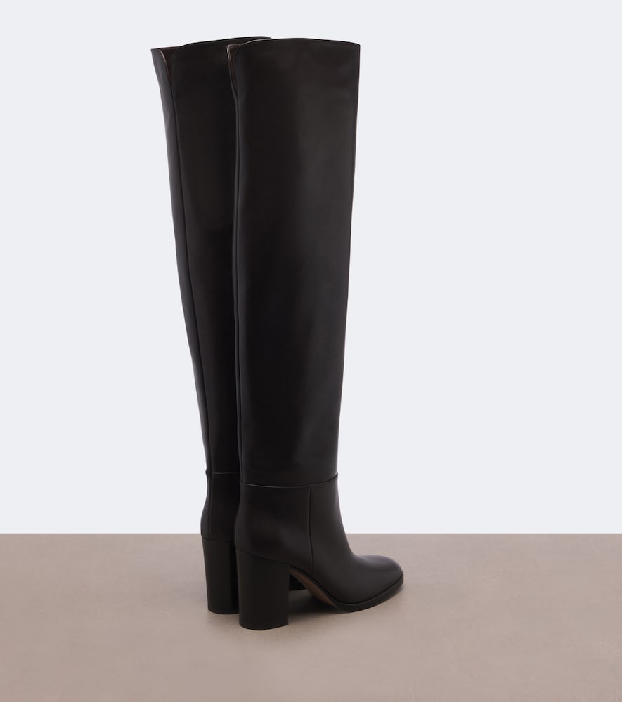 Gianvito Rossi Leather over-the-knee boots (Brown) - Over-The-Knee Boots
