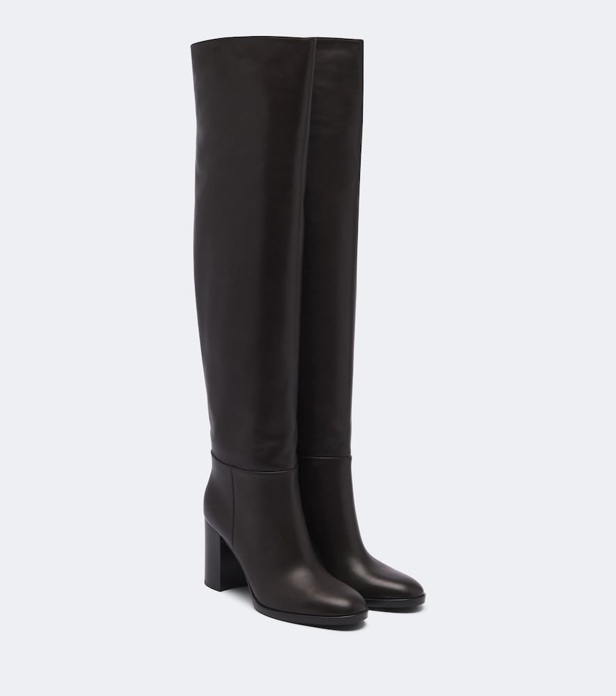 Gianvito Rossi Leather over-the-knee boots (Brown) - Over-The-Knee Boots