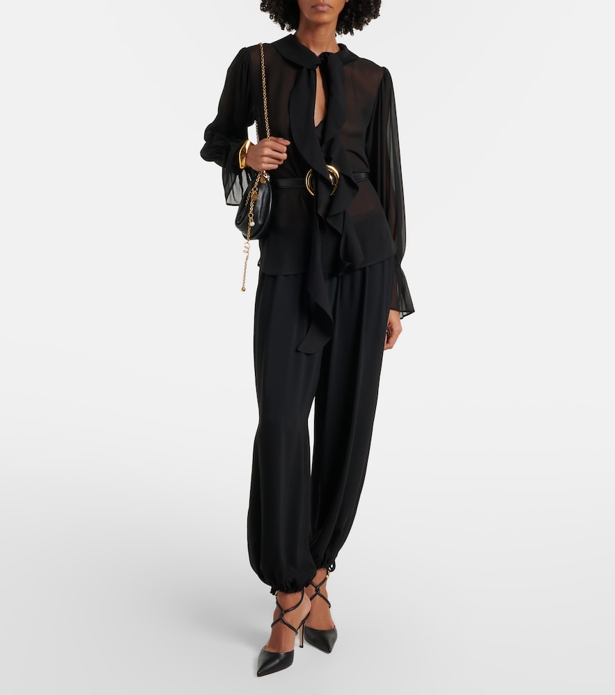 Gianvito Rossi Leather slingback pumps (Black) - Mid Heel Pumps