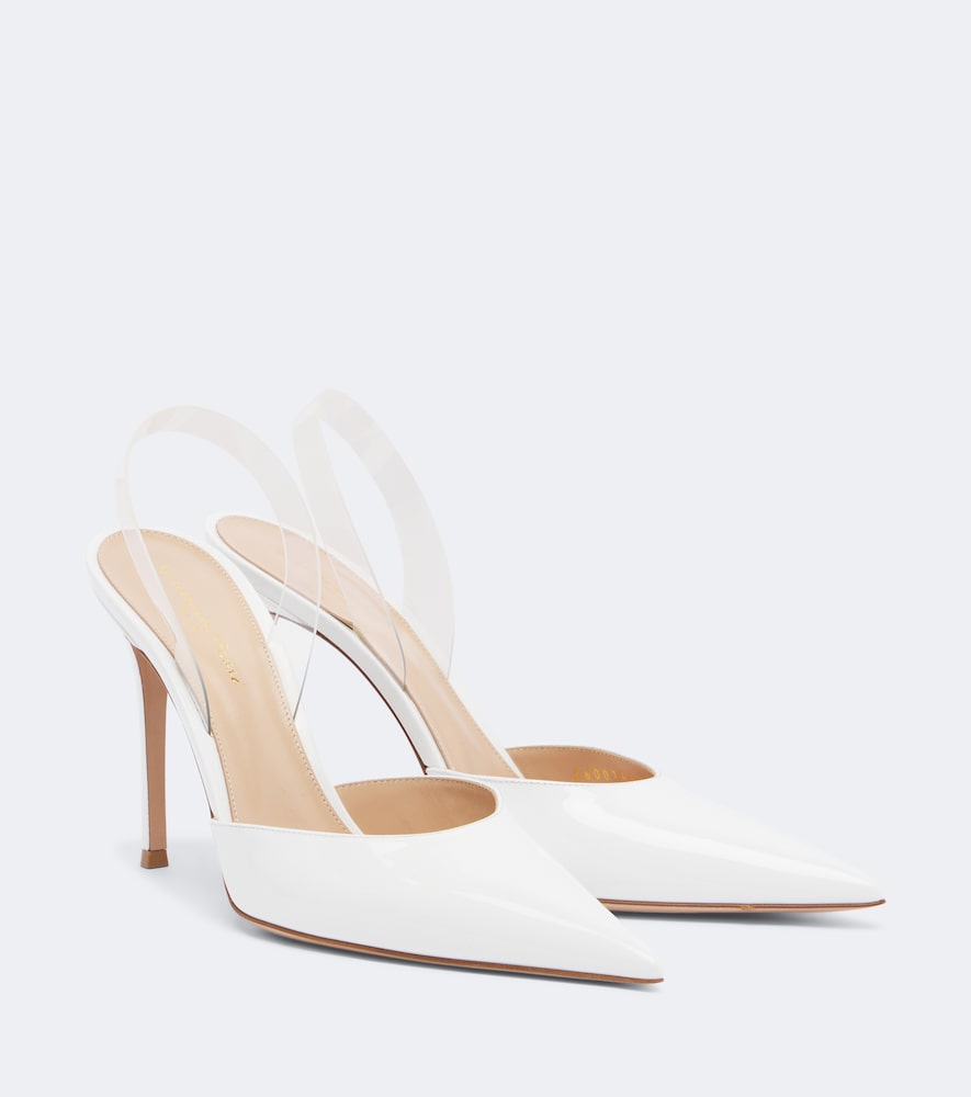 Gianvito Rossi Leather slingback pumps (White) - High-Heel Pumps