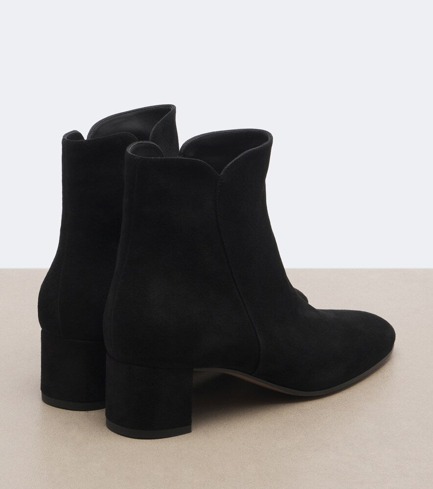 Gianvito Rossi Lisa suede ankle boots (Black) - Ankle Boots