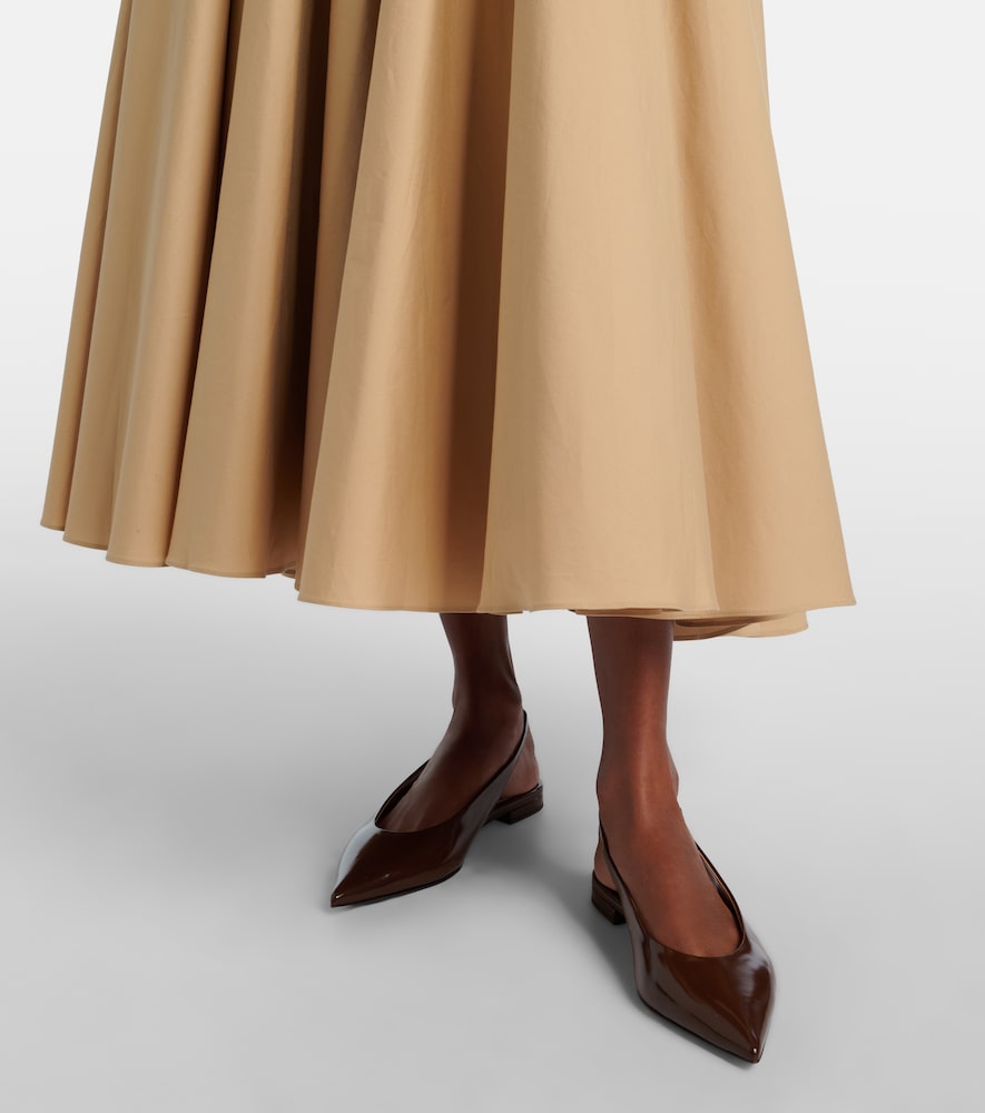 Gianvito Rossi Patent leather slingback flats (Brown) - Ballerina Flats