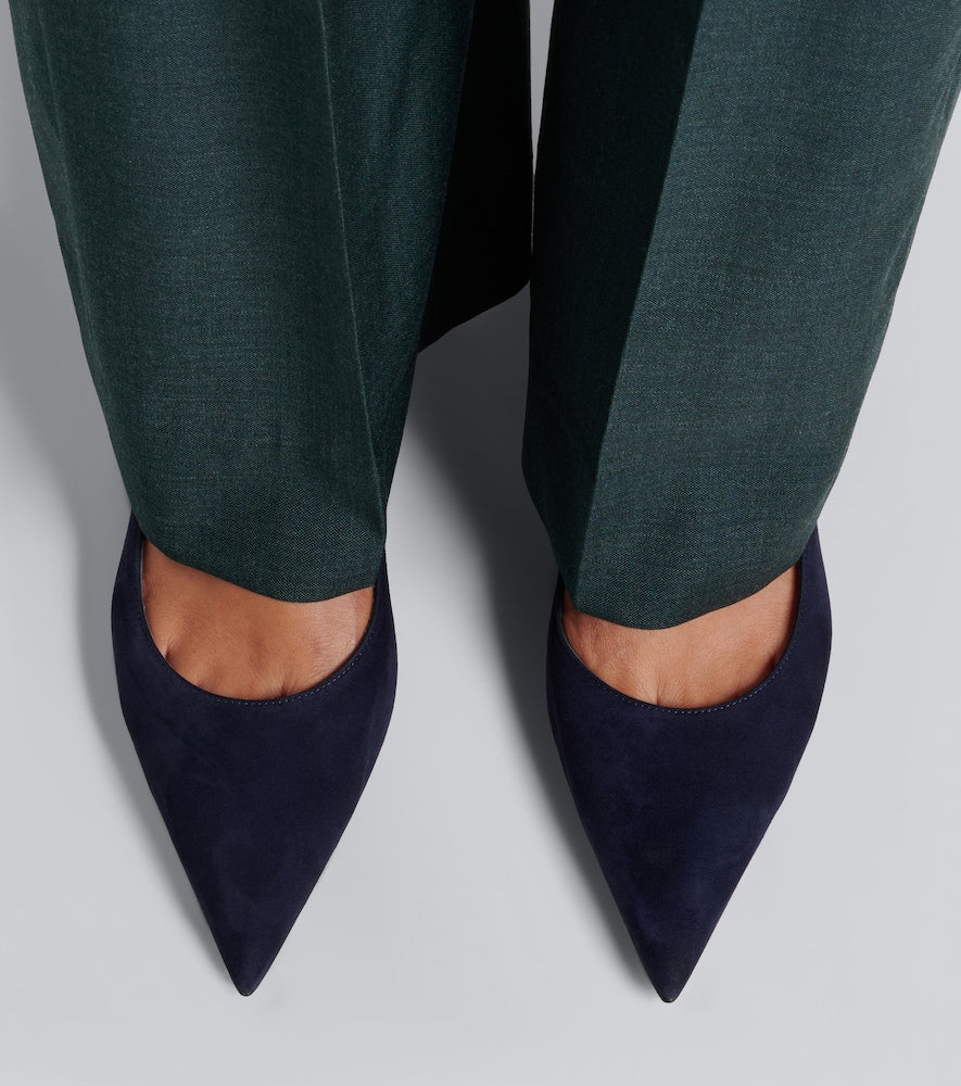 Gianvito Rossi Piper suede pumps in Blue - Mid Heel Pumps