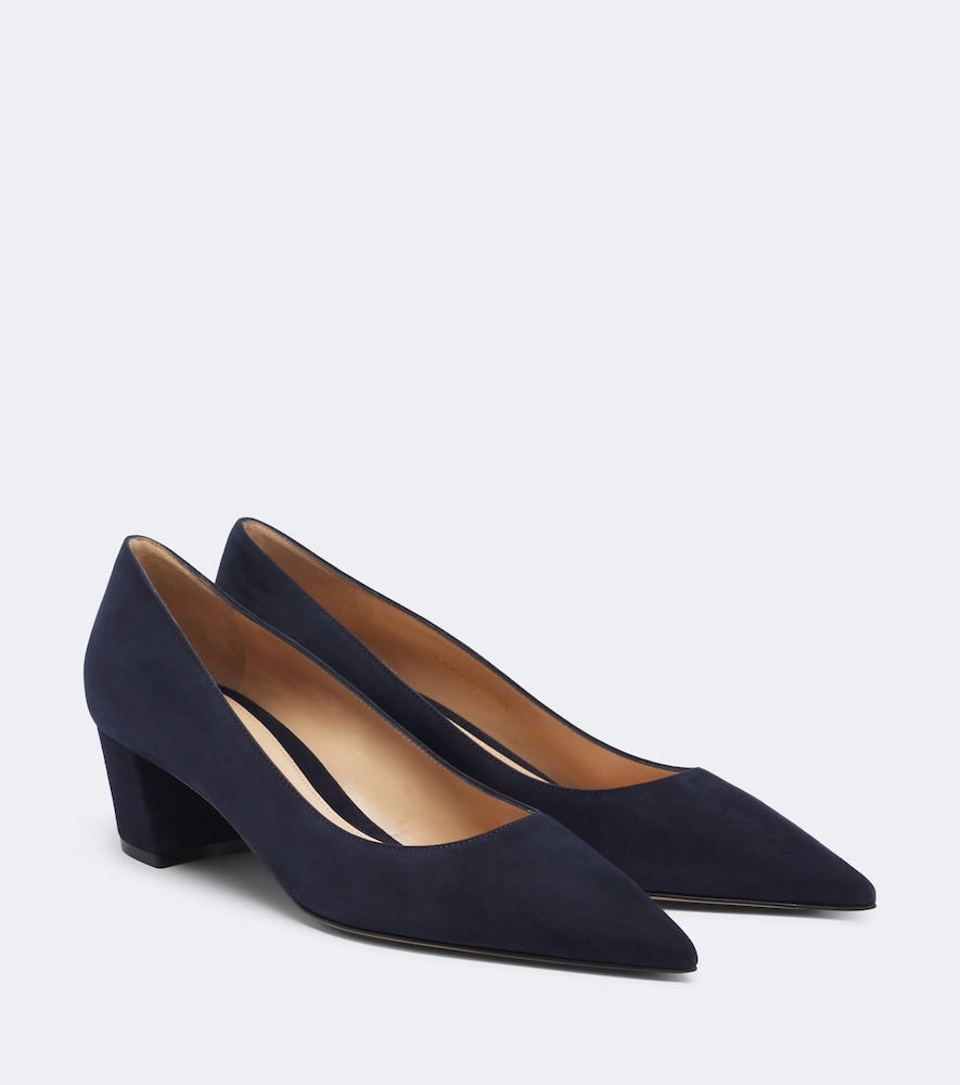 Gianvito Rossi Piper suede pumps in Blue - Mid Heel Pumps
