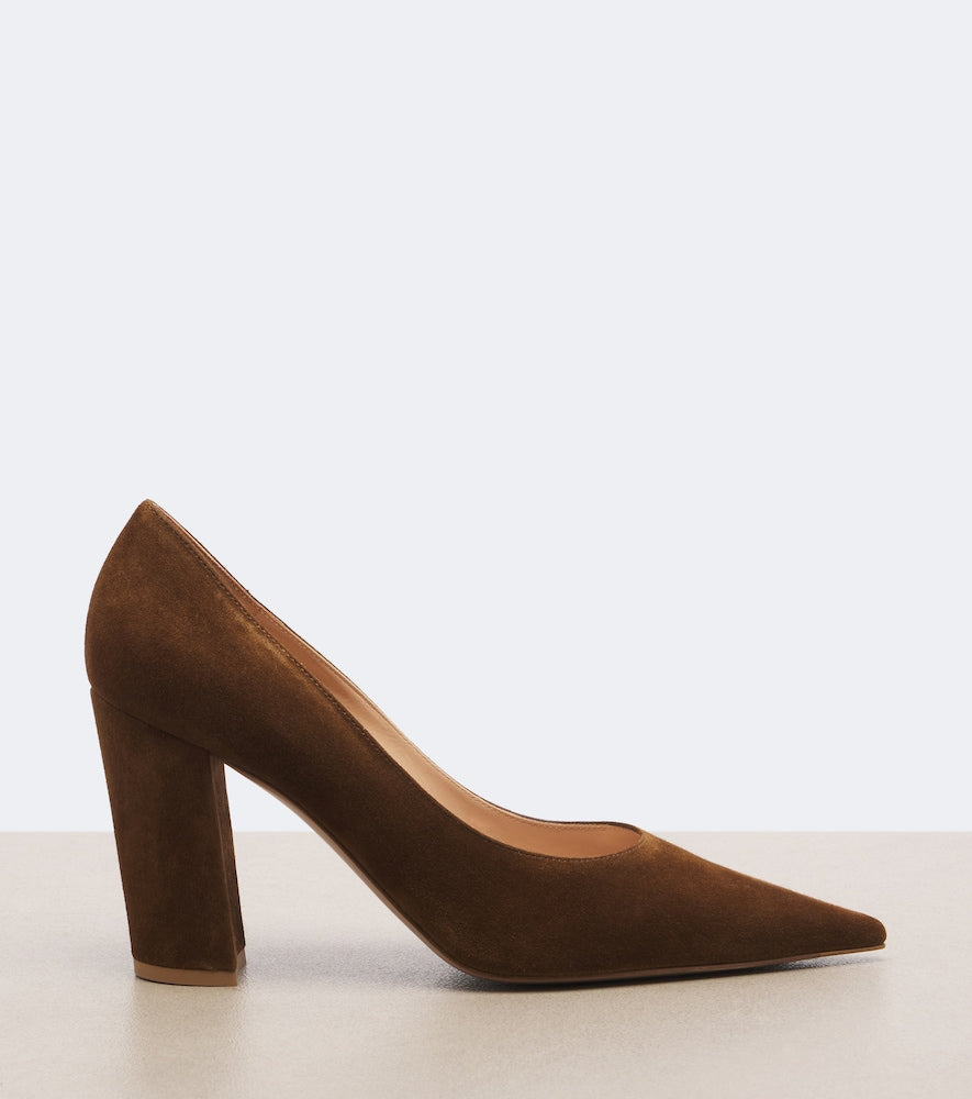 Brown Gianvito Rossi Piper suede pumps - Mid Heel Pumps