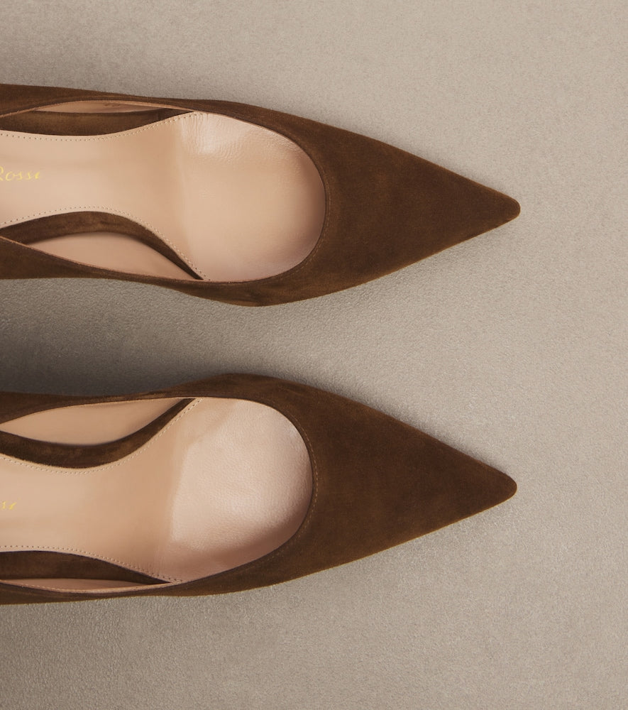 Brown Gianvito Rossi Piper suede pumps - Mid Heel Pumps