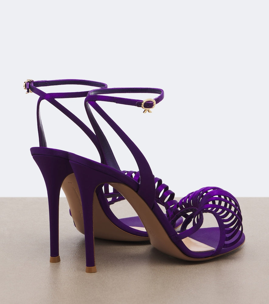 Gianvito Rossi Satin sandals in Purple - High-Heel Sandals