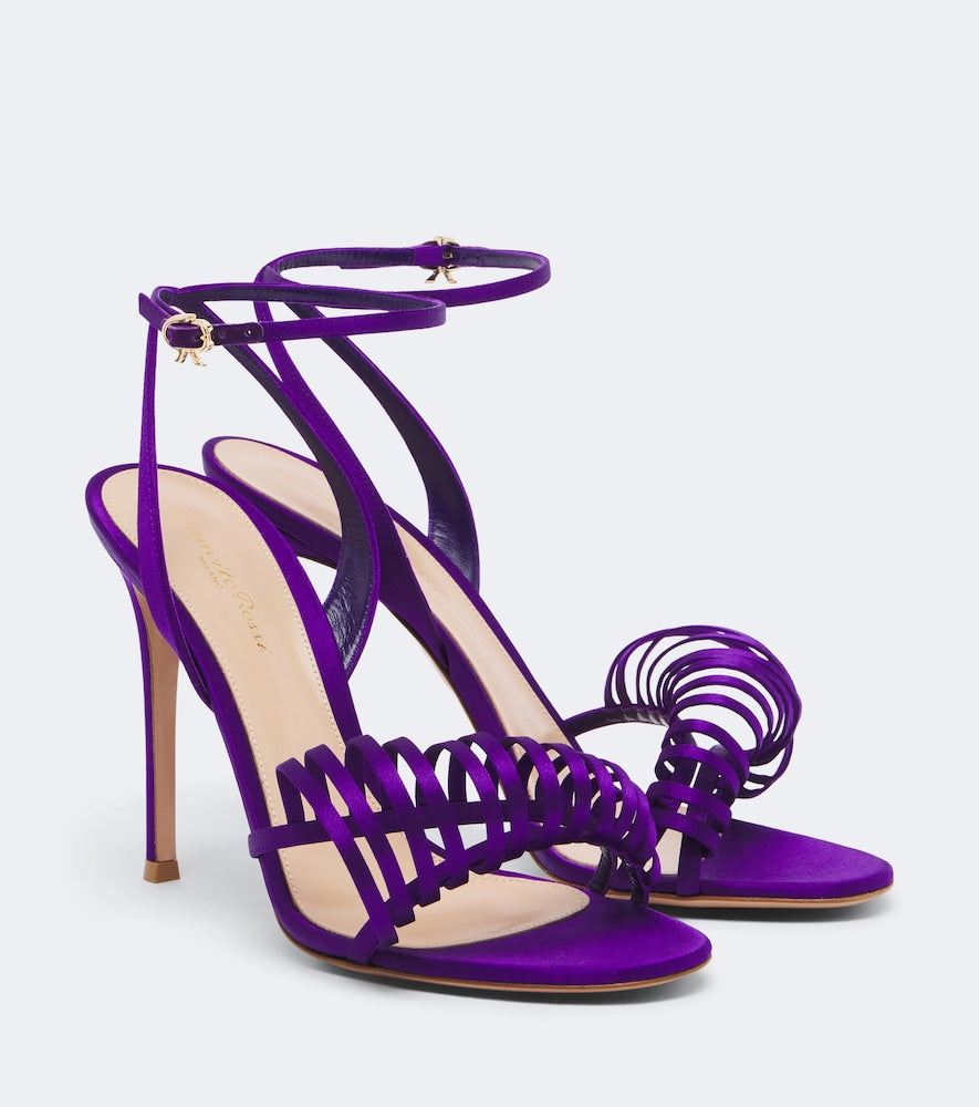 Gianvito Rossi Satin sandals in Purple - High-Heel Sandals