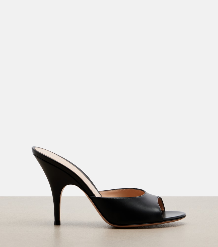 Gianvito Rossi Sofia leather mules - Black Heeled Sandals
