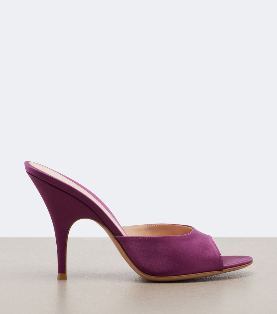 Gianvito Rossi Sofia satin mules (Purple) - High-Heel Sandals
