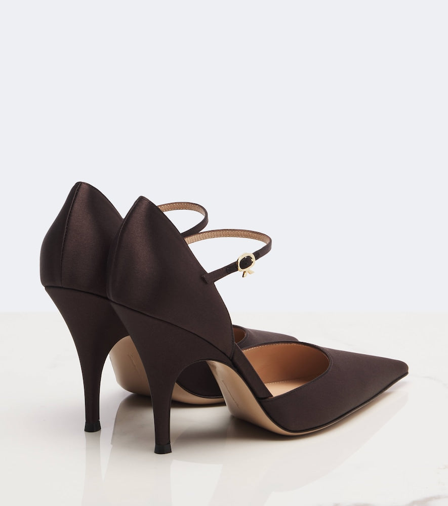Gianvito Rossi Sofia satin pumps (Brown) - High-Heel Pumps