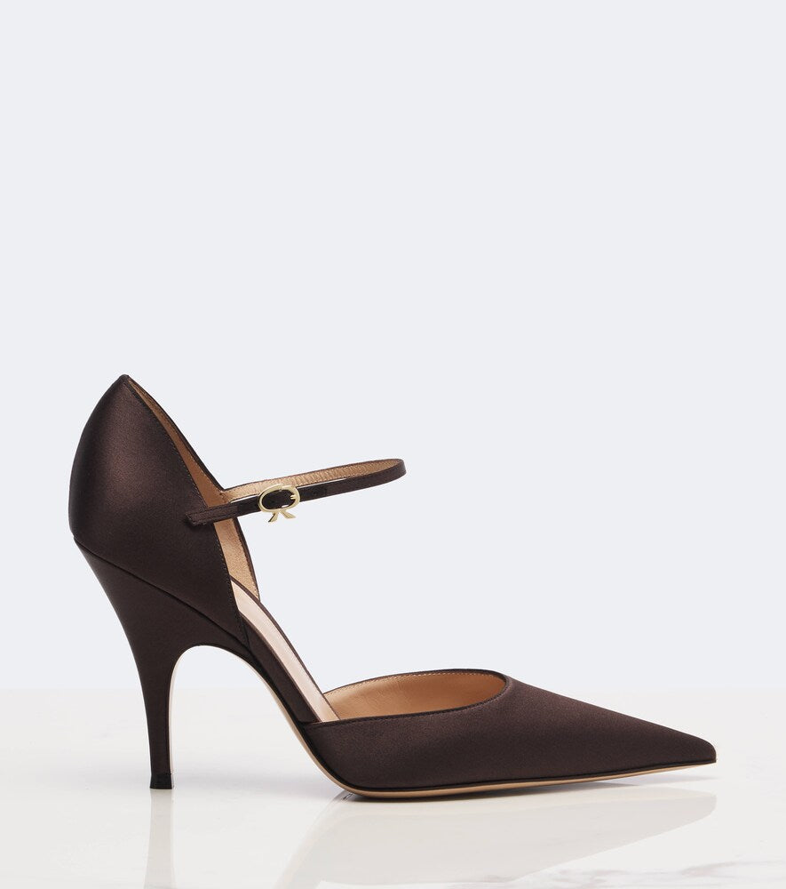 Gianvito Rossi Sofia satin pumps (Brown) - High-Heel Pumps