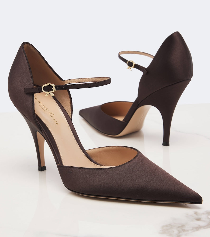 Gianvito Rossi Sofia satin pumps (Brown) - High-Heel Pumps