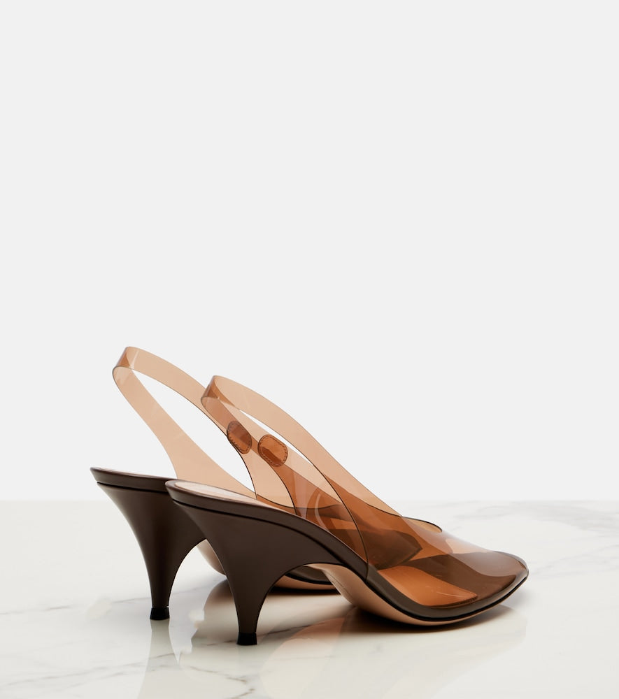 Gianvito Rossi TPU slingback sandals (Brown) - Heeled Sandals