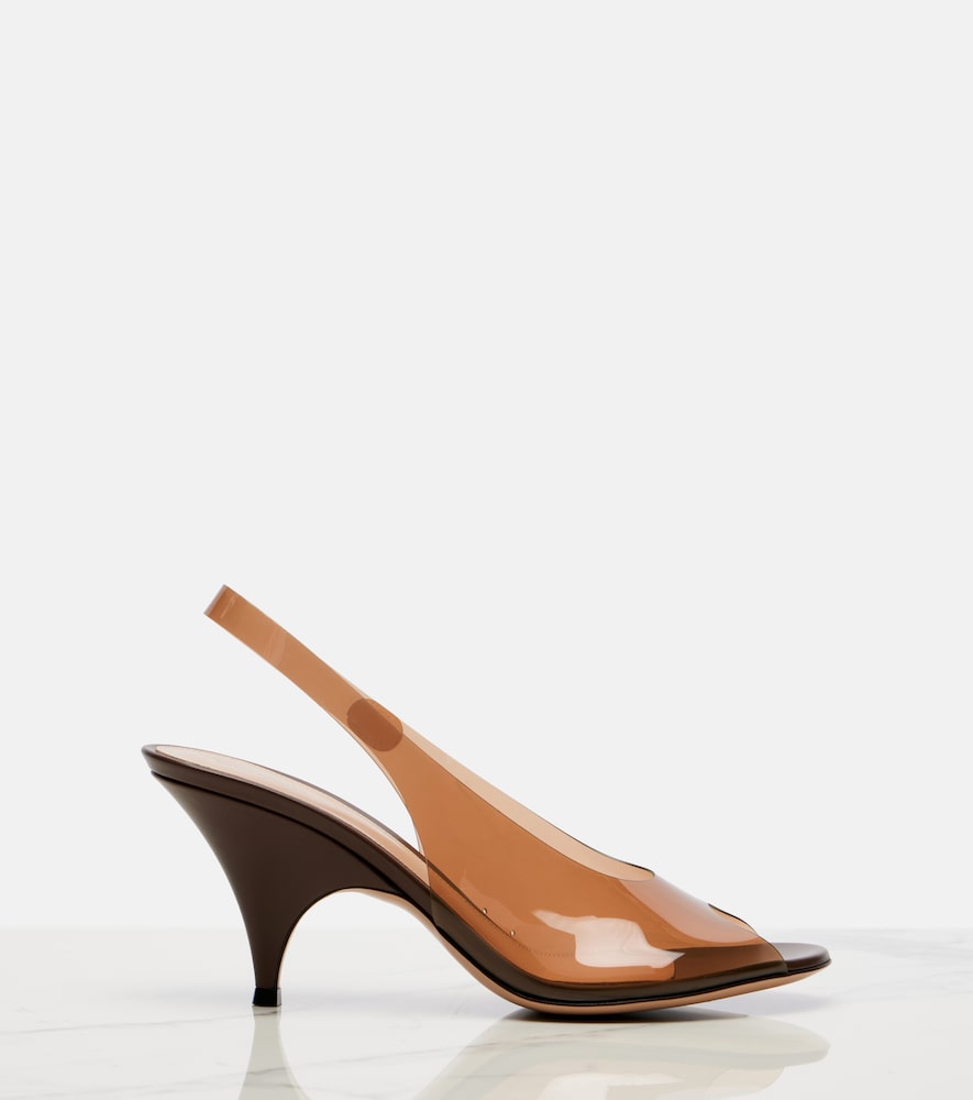 Gianvito Rossi TPU slingback sandals (Brown) - Heeled Sandals