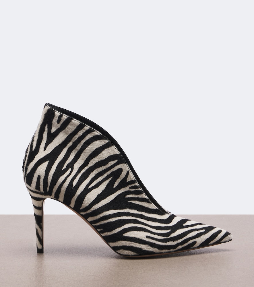 Multicoloured Gianvito Rossi Vania zebra-print calf hair pumps - Mid Heel Pumps
