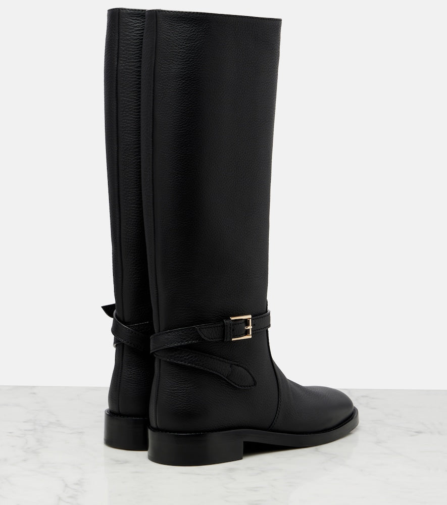 Black Gianvito Rossi Varenne leather knee-high boots - Flat Boots