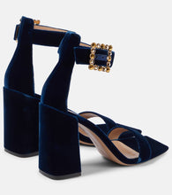 Gianvito Rossi Wondy embellished velvet sandals