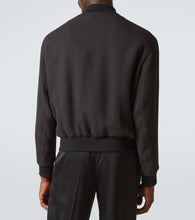 Giorgio Armani Chevron silk-blend blouson