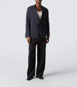 Giorgio Armani Double-breasted silk-blend blazer