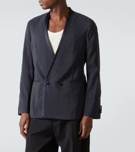 Giorgio Armani Double-breasted silk-blend blazer