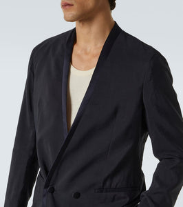 Giorgio Armani Double-breasted silk-blend blazer