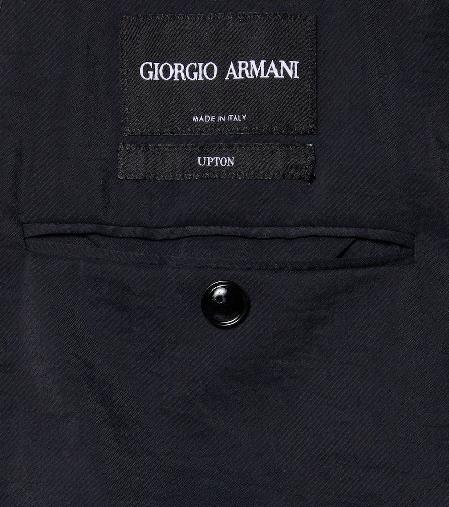 Giorgio Armani Double-breasted silk-blend blazer