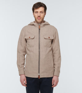 Giorgio Armani Hooded virgin wool blouson